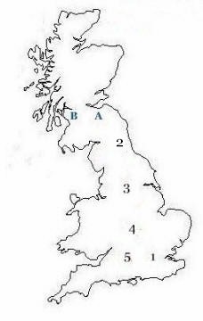 GB outline map
