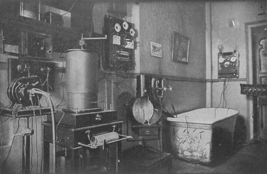 Gents' electrical treatment room at Earl's Court Gardens, London