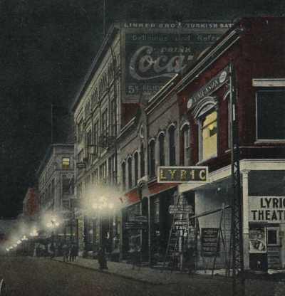 Looking down Main Street at the Linker Building