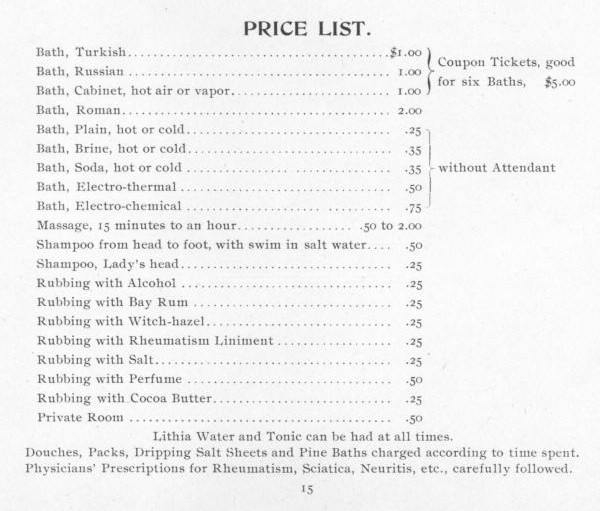 Price list