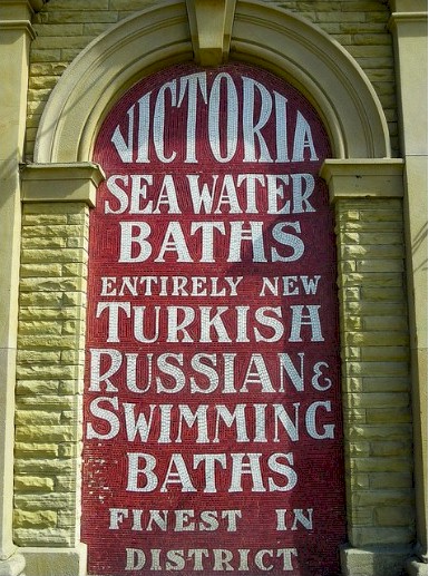 Mosaic sign in one of the arches