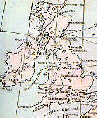 Map of the 'British Isles' in the 19th century