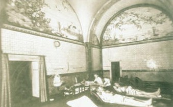 The cooling-room shortly after the baths were opened