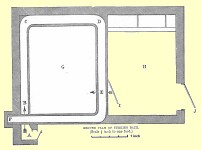 Plan of a two-room Turkish bath for horses