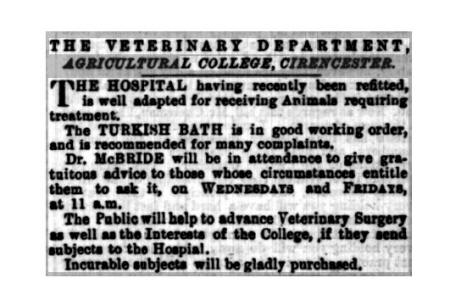 Ad from Wilts and Gloucestershire Standard 29 Mar 1873