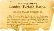 Ticket for Bartholomew's London Baths