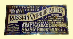 Ename
l street sign advertising Schewchik's famous Vapour Baths