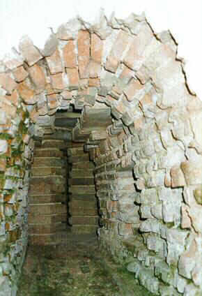 Hot-air tunnel leading to hypocaust at Trier