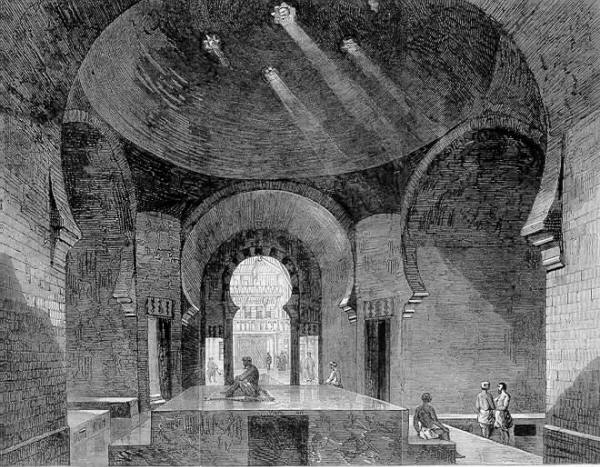 Platform in the caldarium at the London Hamman