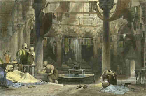 Outer cooling-room of the bath: near Psamatia Kapousi, Constantinople