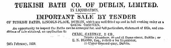 Liquidators' advertisement