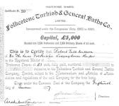 Preference Share Certificate