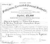 Preference Share Certificate