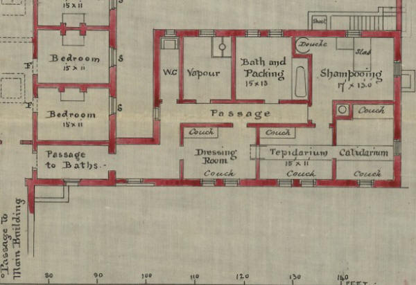 Plan of the Turkish baths