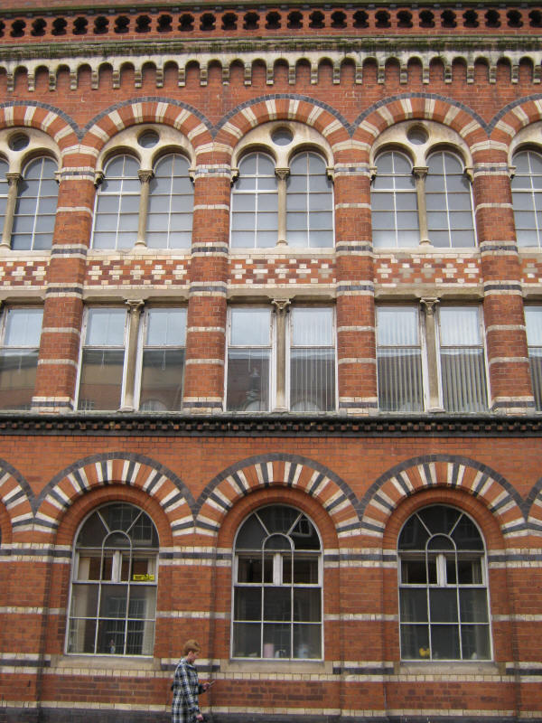 Part of the exterior brickwork