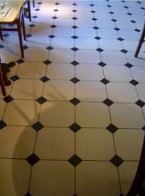 Tiled floor