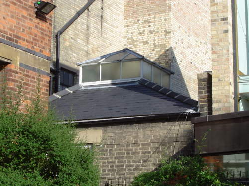 Hot rooms, with roof and lantern, 2004