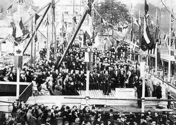 Crescent Road: Royal Turkish Baths:, Harrogate: foundation stone laying ceremony