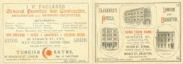 Faulkner's trade card