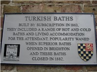 Plaque commemorating the baths