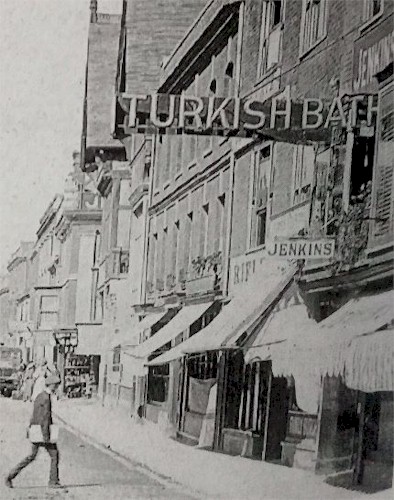 The Turkish baths 1904 sign