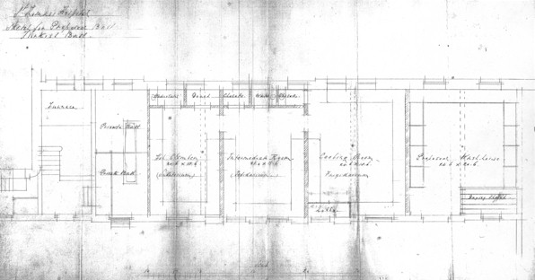 Floor plan of Turkish baths