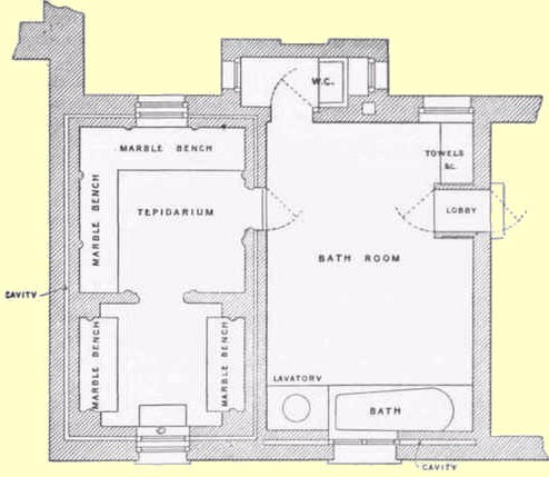 Plan of the Turkish bath