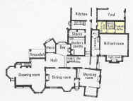 Wightwick Manor, Wolverhampton: ground floor plan