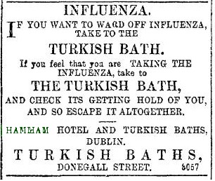Advertising the bath as a cure for the flu