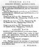 Advertisement for the opening of the baths