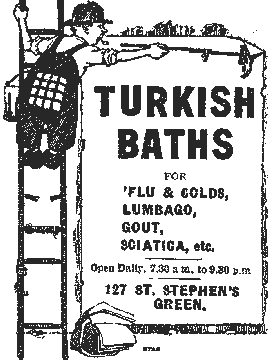 1927 ad for Stephen's Green West Baths