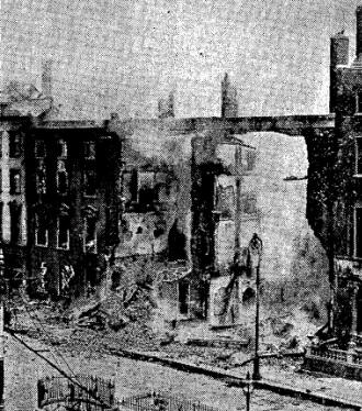 3. The hotel and baths gutted by the flames