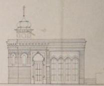 Eastern elevation of kiosk