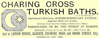 Advertisement for the Charing Cross Baths