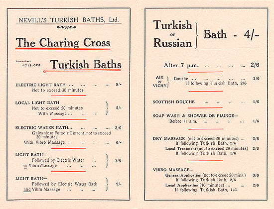 Price list from the 1930s
