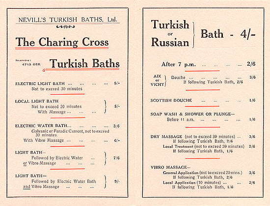 Price list from the 1930s