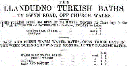 Last advertisement for the baths