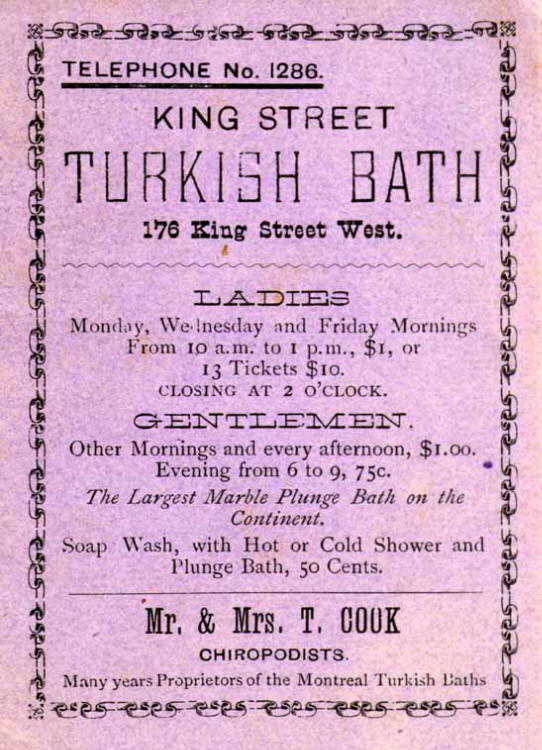 Leaflet for Cook's Turkish bath
