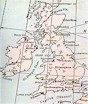 Miniature map of British Isles in the 19th century