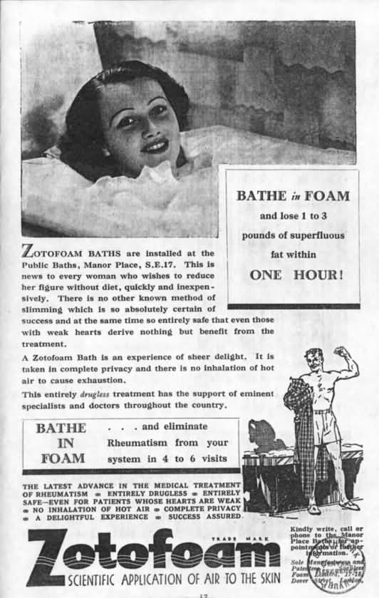 1930s Zotofoam advertisement